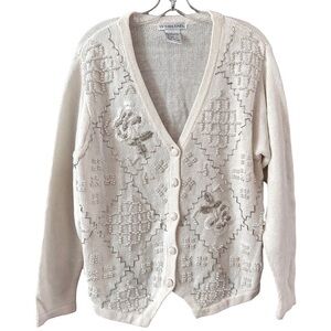Vintage Victoria Jones Hand Beaded Cardigan